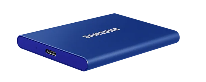 SSD. extern SAMSUNG T7, 2TB, USB 3.2 gen 1, R/W: 1050/1000 MB/s, albastru, "MU-PC2T0H/WW"