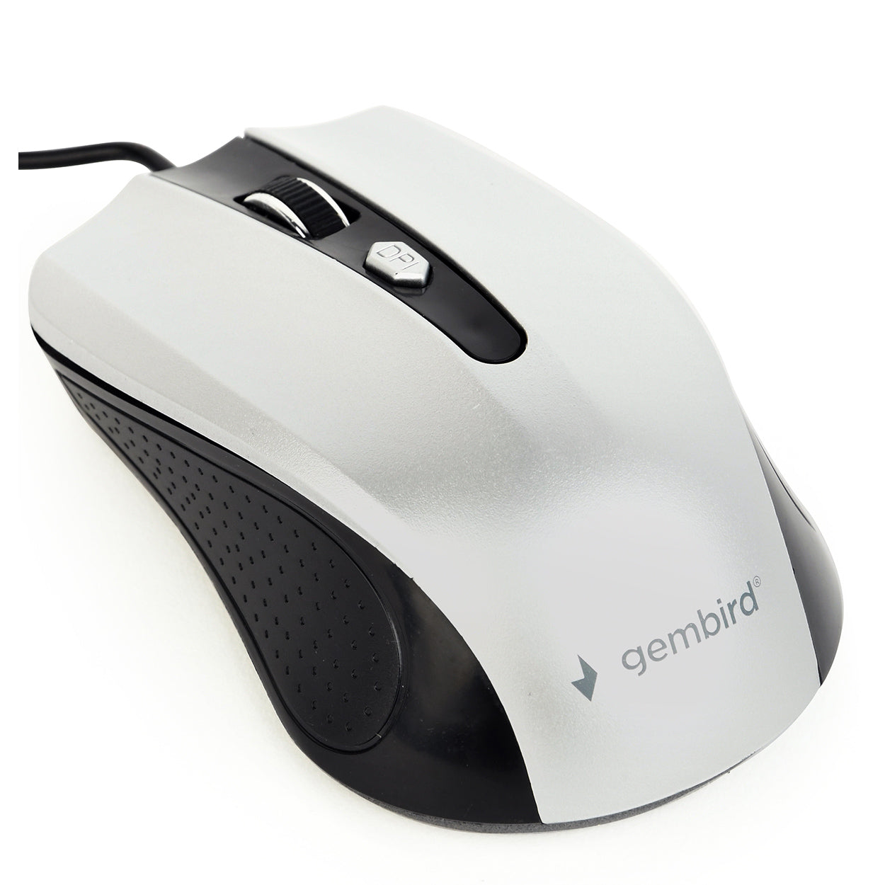 MOUSE GEMBIRD, PC sau NB, cu fir, USB, optic, 1200 dpi, butoane/scroll 4/1, , negru / gri, "MUS-4B-01-BS"