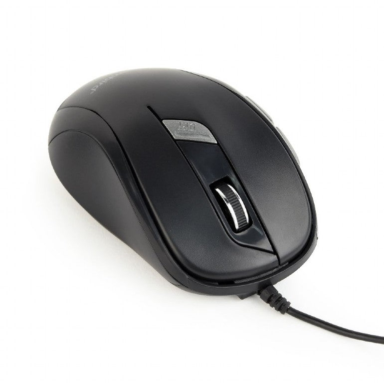 MOUSE GEMBIRD, PC sau NB, cu fir, USB, optic, 1600 dpi, butoane/scroll 6/1, , negru, "MUS-6B-01"