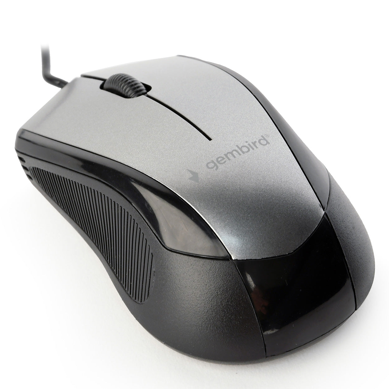MOUSE GEMBIRD, PC sau NB, cu fir, USB, optic, 1600 dpi, butoane/scroll 6/1, , negru / gri, "MUS-6B-01-BG"
