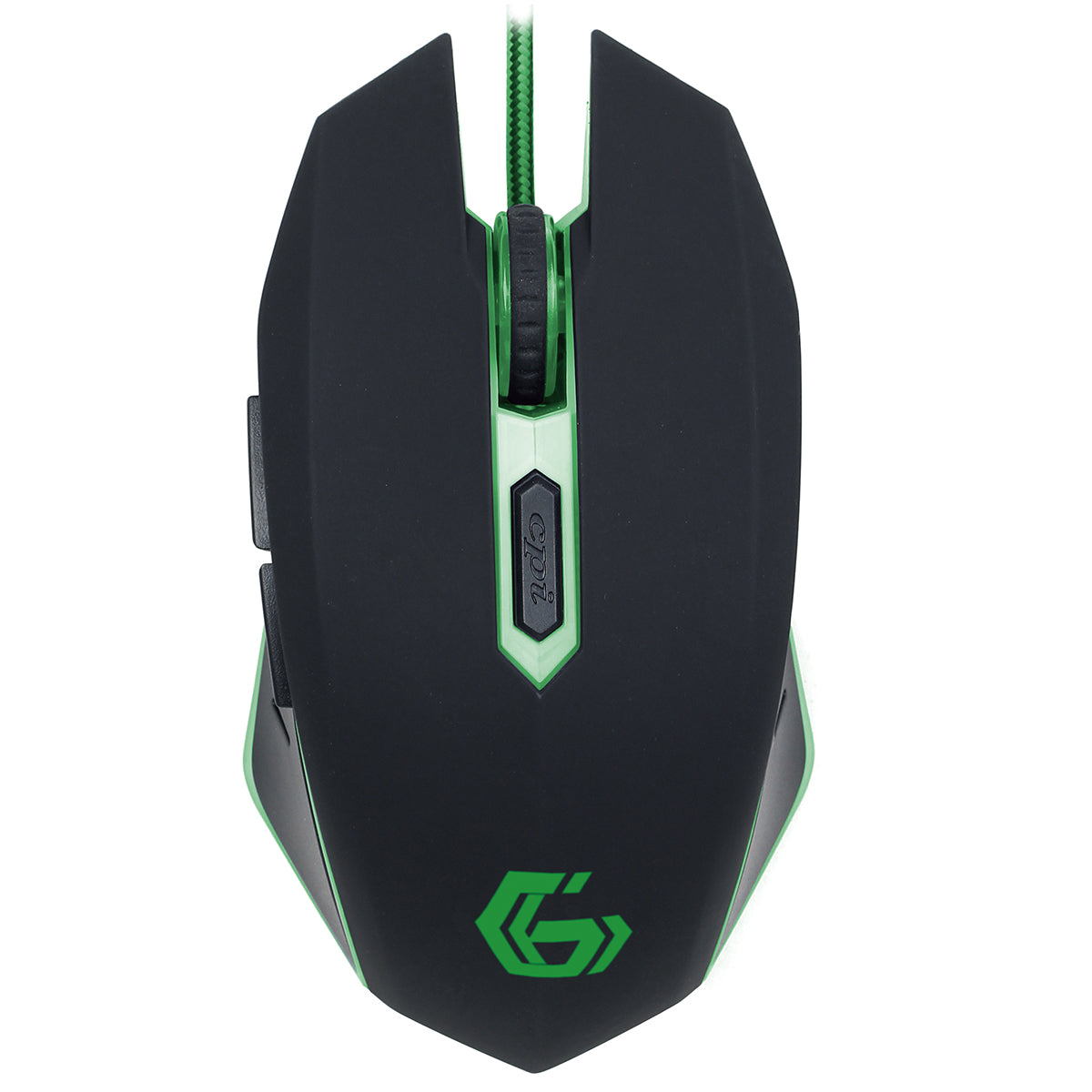 MOUSE GEMBIRD, gaming, cu fir, USB, optic, 2400 dpi, butoane/scroll 6/1, iluminare, negru / verde, "MUSG-001-G"