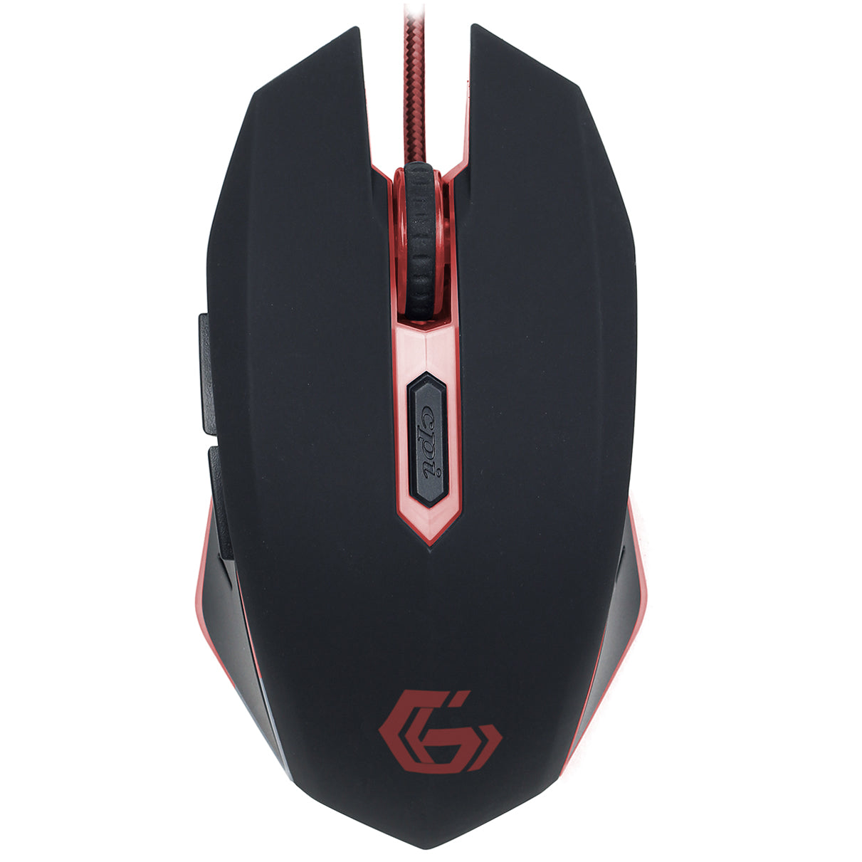 MOUSE GEMBIRD, gaming, cu fir, USB, optic, 2400 dpi, butoane/scroll 6/1, iluminare, negru / rosu, "MUSG-001-R"