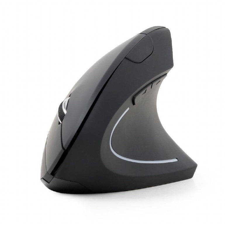 MOUSE GEMBIRD, PC sau NB, wireless, 2.4GHz, optic, 1600 dpi, butoane/scroll 6/1, ergonomic, negru, "MUSW-ERGO-01"