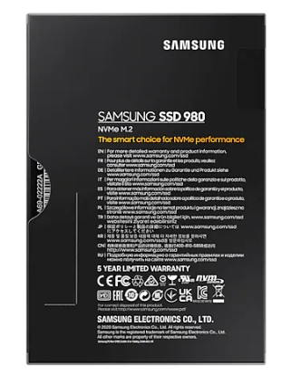 SSD SAMSUNG, 980, 500GB, M.2, PCIe Gen3.0 x4, V-Nand 3bit MLC, R/W: 3100 MB/s/2600 MB/s "MZ-V8V500BW"