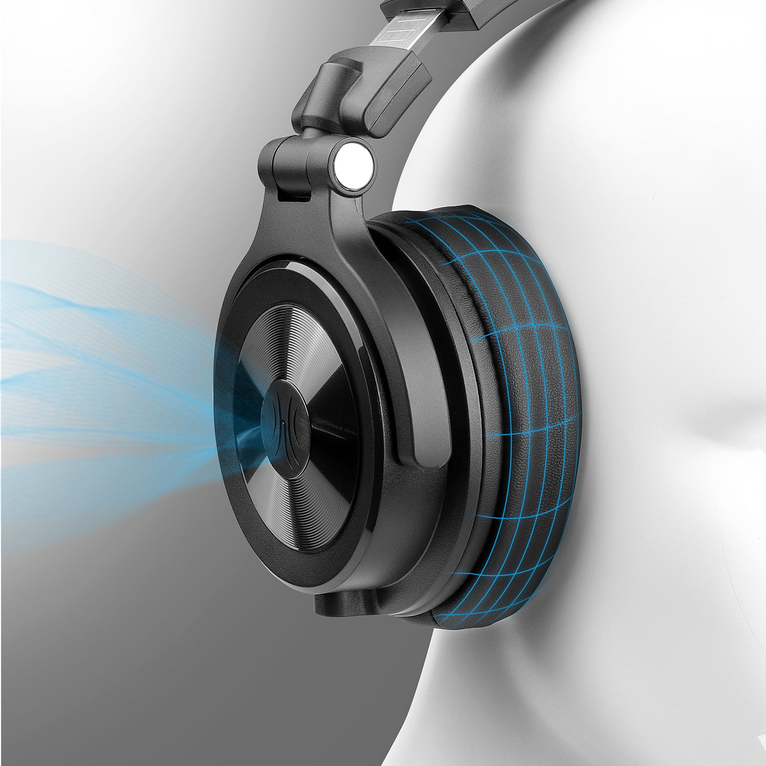 Casca OneOdio cu fir detasabil, tip over ear, utilizare profesionala, multimedia, conectare prin Jack 3.5 mm | Jack 6.35 mm, difuzor 50 mm, impedanta 32 Ohm, negru, "Monitor-40" (timbru verde 0.8lei)