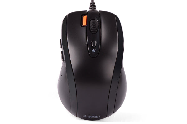 MOUSE A4tech, PC sau NB, cu fir, USB, optic, 1600 dpi, butoane/scroll 7/1, buton selectare viteza, negru, "N-70FX-BK"