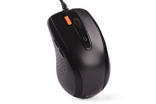 MOUSE A4tech, PC sau NB, cu fir, USB, optic, 1600 dpi, butoane/scroll 7/1, buton selectare viteza, negru, "N-70FX-BK"