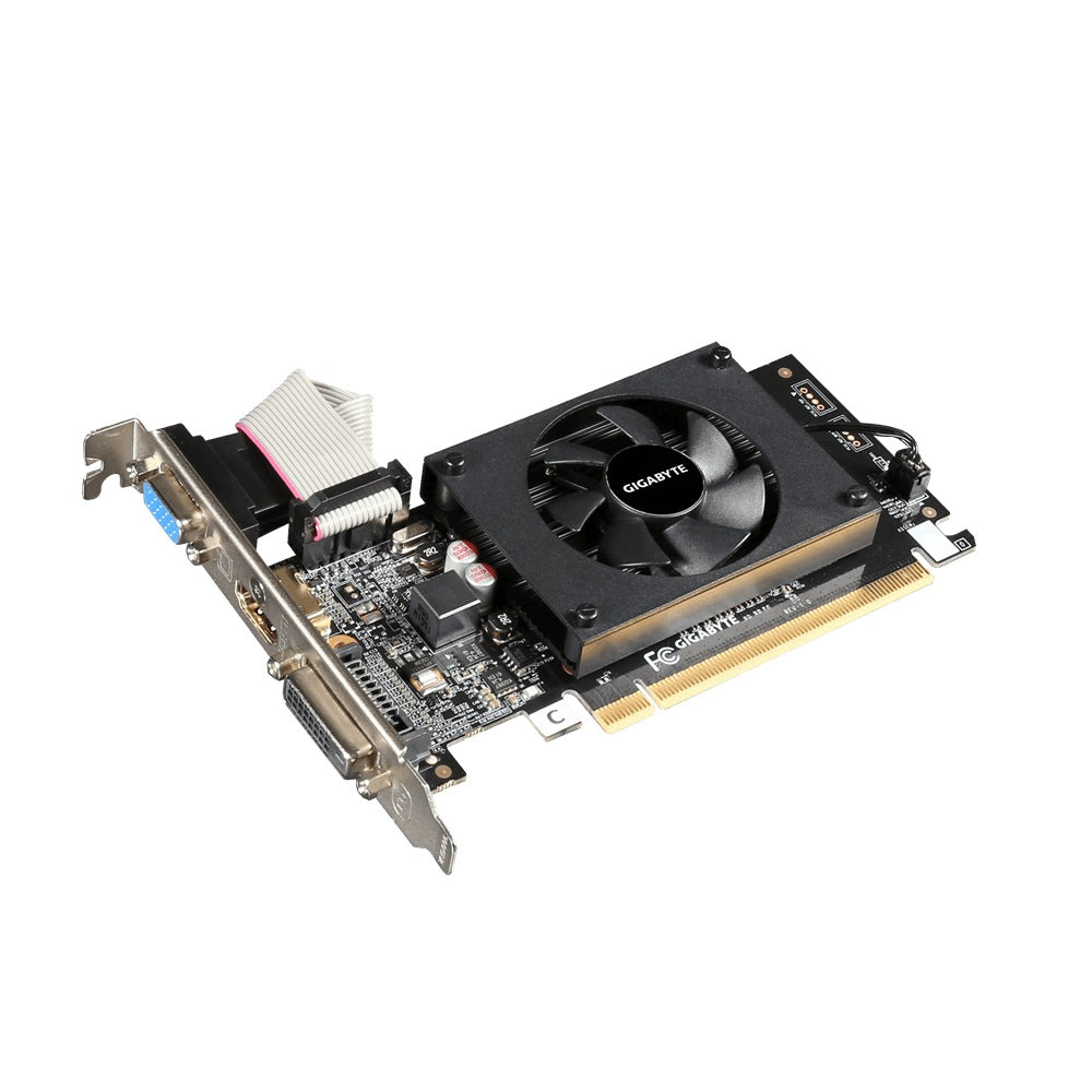 Placa video Gigabyte NVIDIA GeForce GT 710, N710D3-2GL 2.0, PCI-E, 2048MB DDR3, 64bit, 954MHz, 1800MHz, VGA, DVI, HDMI, FAN –