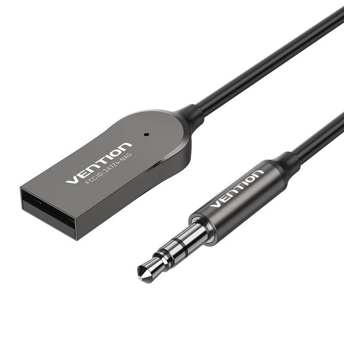 ACCESORII AUTO Vention USB Car Bluetooth5.0 Audio Receiver With Coiled Cable 1.5M Gray Zinc Alloy Type, "NAGHG" – Accesorii