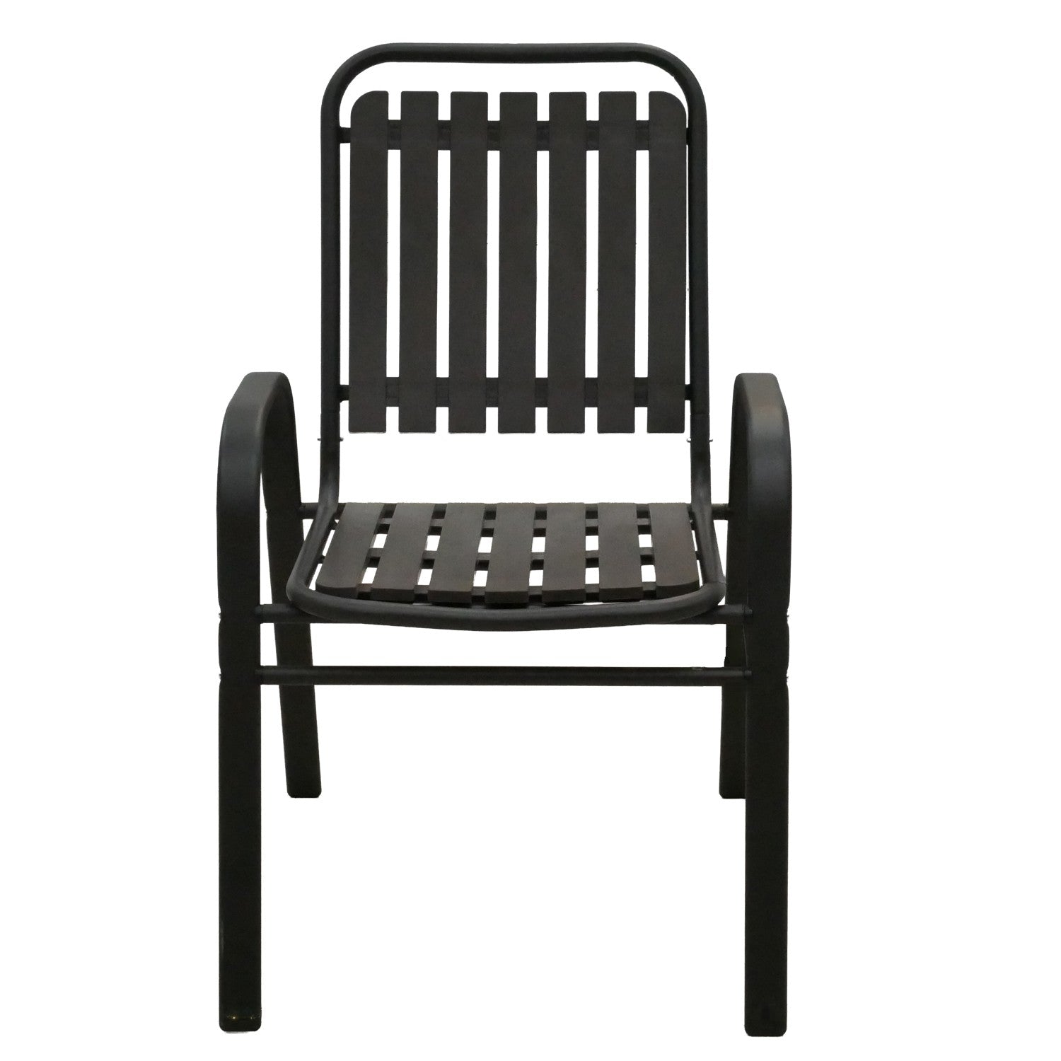 Scaun gradina cu brate, cadru metalic, maxim 110 kg, 56x63x89 cm, maro