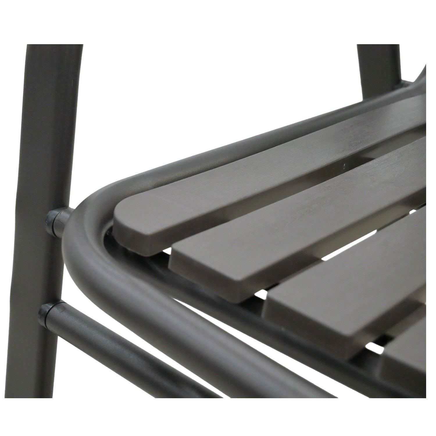 Scaun gradina cu brate, cadru metalic, maxim 110 kg, 56x63x89 cm, maro