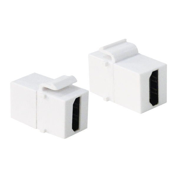 CUPLA HDMI LOGILINK Keystone, 1 x HDMI (T) la 1 x HDMI (M), placat cu aur, termoplastica, alb, "NK0014"