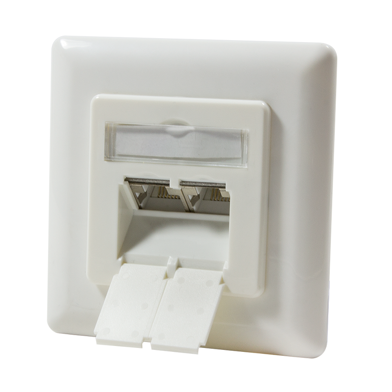 PRIZA RJ-45 aplicabila cu 2 iesiri LOGILINK pt. cablu FTP, Cat6A,RJ-45 (M) x 2, ecranat, plastic cu metal, pure white, 1 buc, "NP0021"