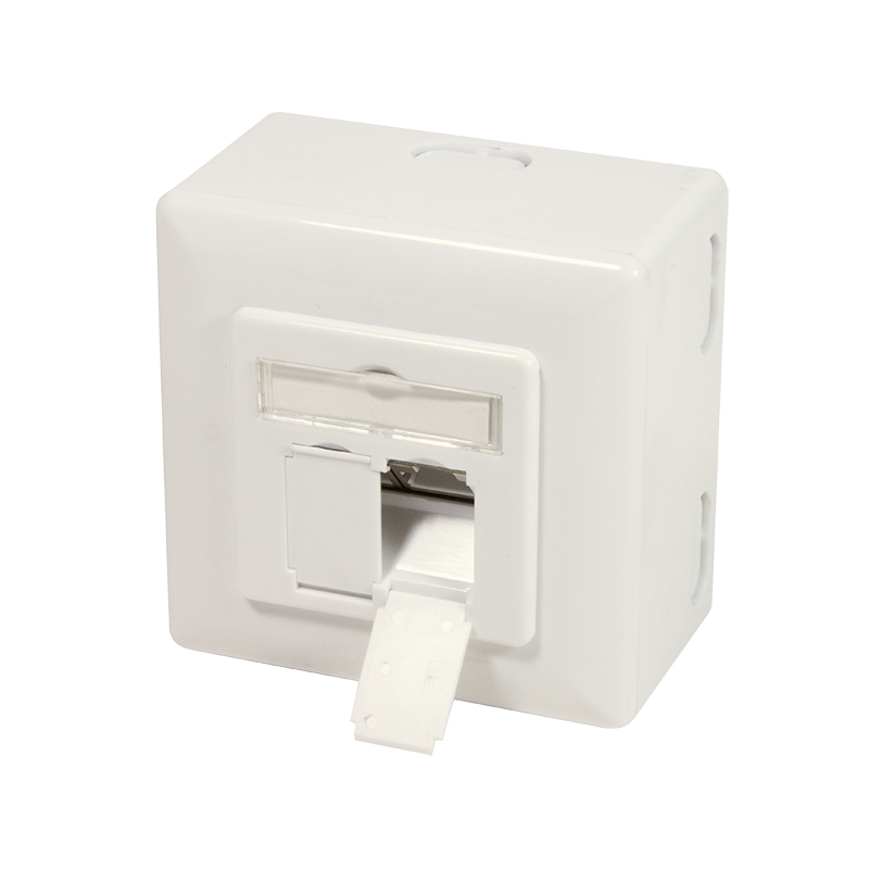 PRIZA RJ-45 aplicabila cu 2 iesiri LOGILINK pt. cablu FTP, Cat6A, RJ-45 (M) x 2, ecranat, plastic cu metal, pure white, 1 buc, "NP0124"