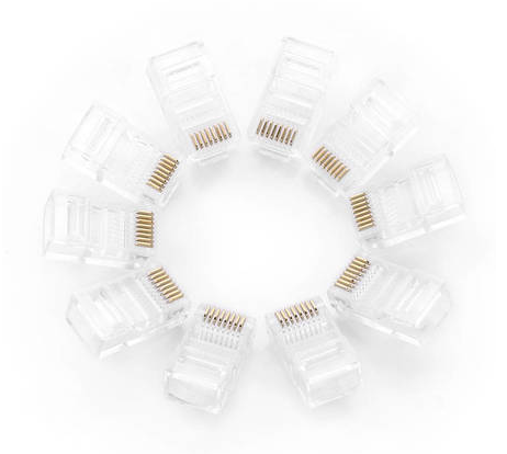 MUFA RJ-45 Ugreen, "NW110" pt. cablu UTP, Cat5e, RJ-45 (T), plastic, 100 buc, "50246" - 6957303852468