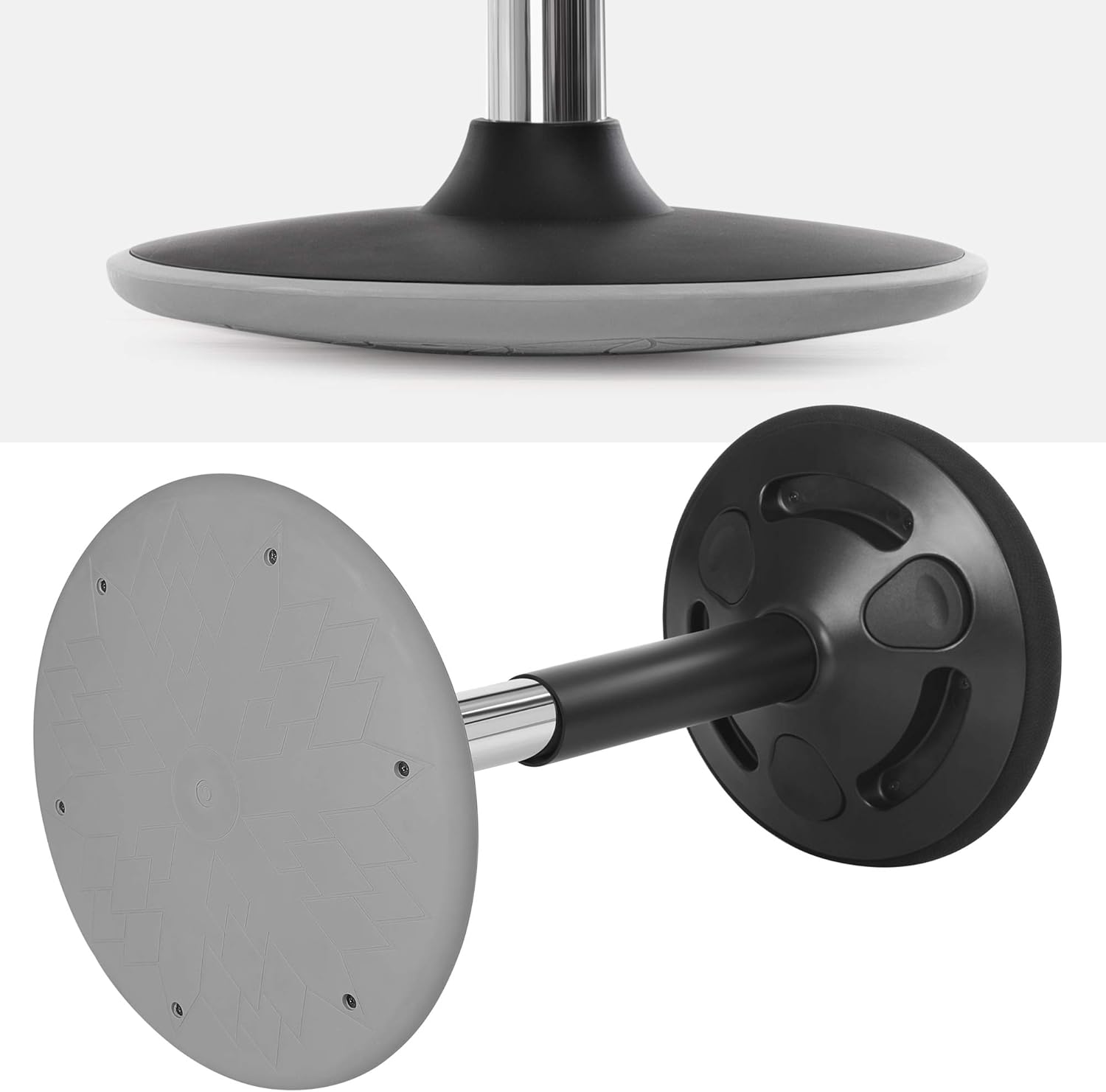 SONGMICS Taburet birou ergonomic, inclinare multidirectionala, rotativ 360°, reglabil pe inaltime 56-81 cm, negru