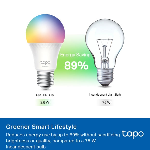 BEC LED wireless TP-LINK, 1055lm, 8.6W, E27, intensitate reglabila, control prin smartph.cu apl.Tapo, ajustare auto a luminii in fct. de mom zilei-diferite culori "Tapo L535E" ( timbru verde 0.60 lei)