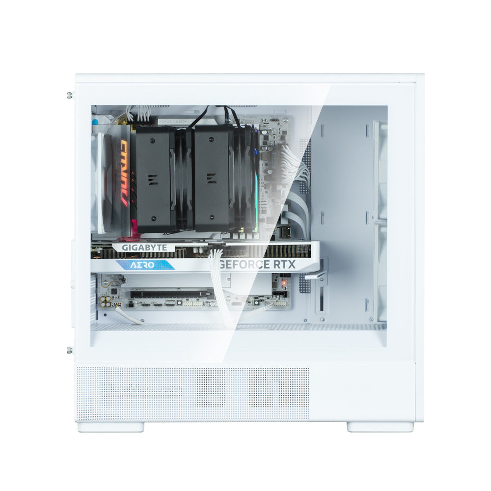 CARCASA Zalman "P10 NAMU", mini tower, gaming, fara sursa, suporta 7xfan, 3xfan inclus, PSU shroud, display 9.1inch, USB Type-C x 1, USB 3.1 gen1, audio+mic, 5 sloturi expansiune, alb, "P10 NAMU White"