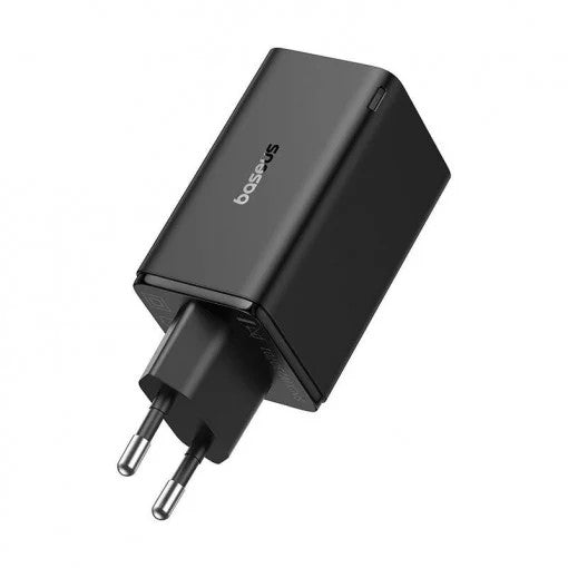 INCARCATOR RETEA Baseus GaN6 Pro, Quick Charge 65W, 2 x USB Type-C Output 5V/3A,2 x USB (include cablu USB Type-C la USB Type-C de 100W),negru "P10162701113-00" -6932172644444