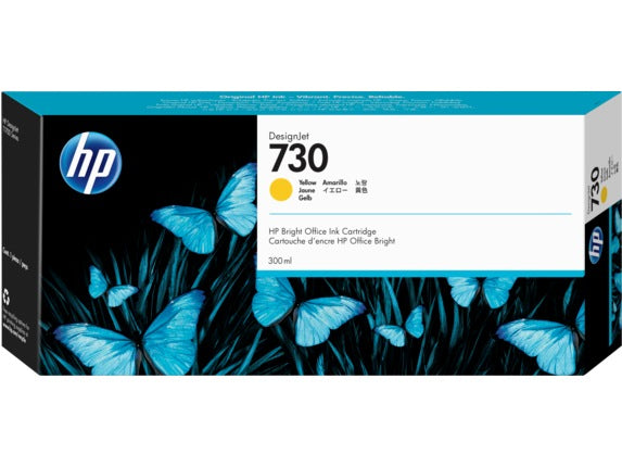 Cartus Cerneala Original HP Yellow, nr.730, pentru Designjet T1600|Designjet T1700|Designjet T2600, 300ml, , "P2V70A"