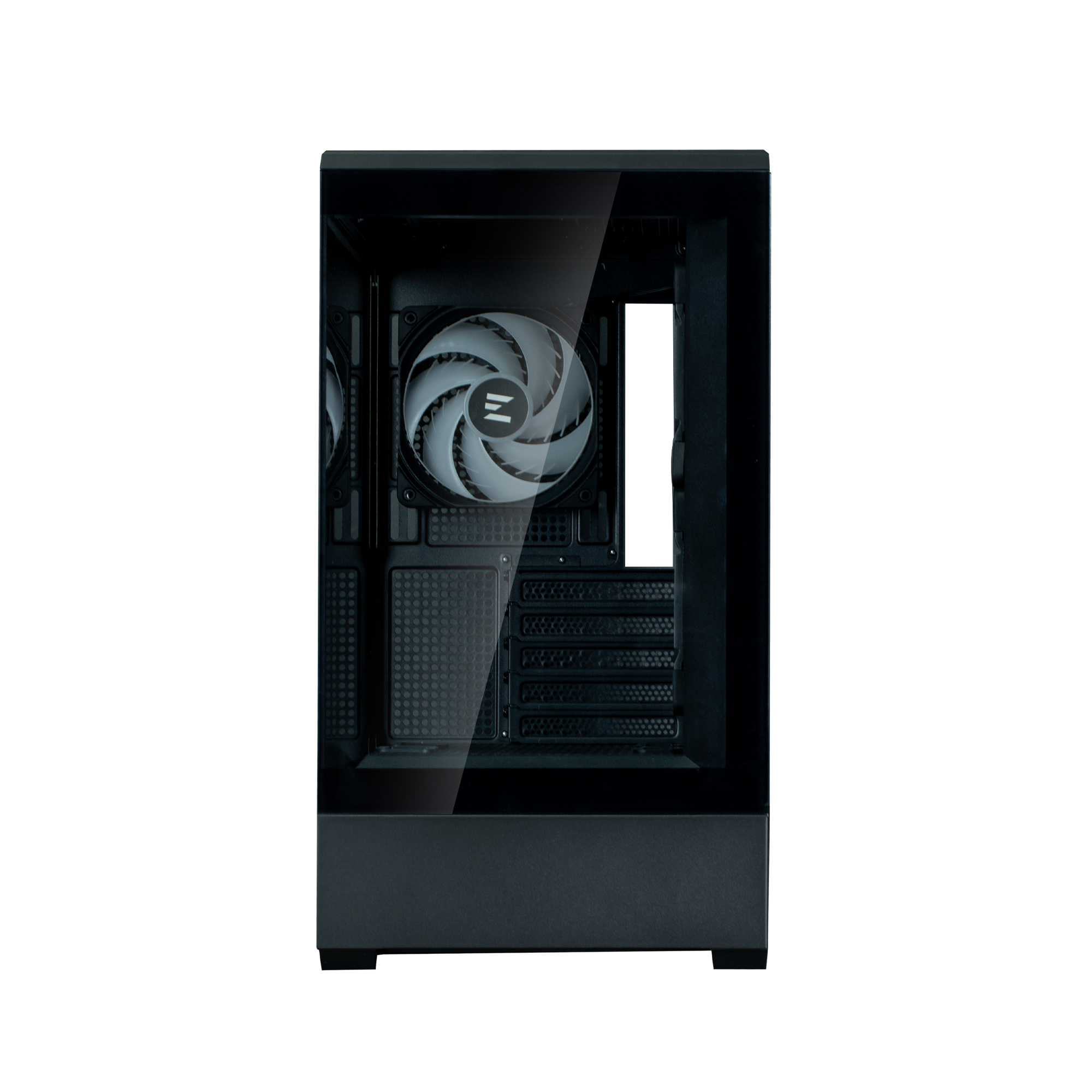 CARCASA Zalman "P30 v2", mini tower, gaming, fara sursa, suporta 9xfan, 3xfan inclus, PSU shroud, USB Type-C x 1, USB 3.1 gen1 x 1, audio+mic, 5 sloturi expansiune, negru, "P30 Black V2"