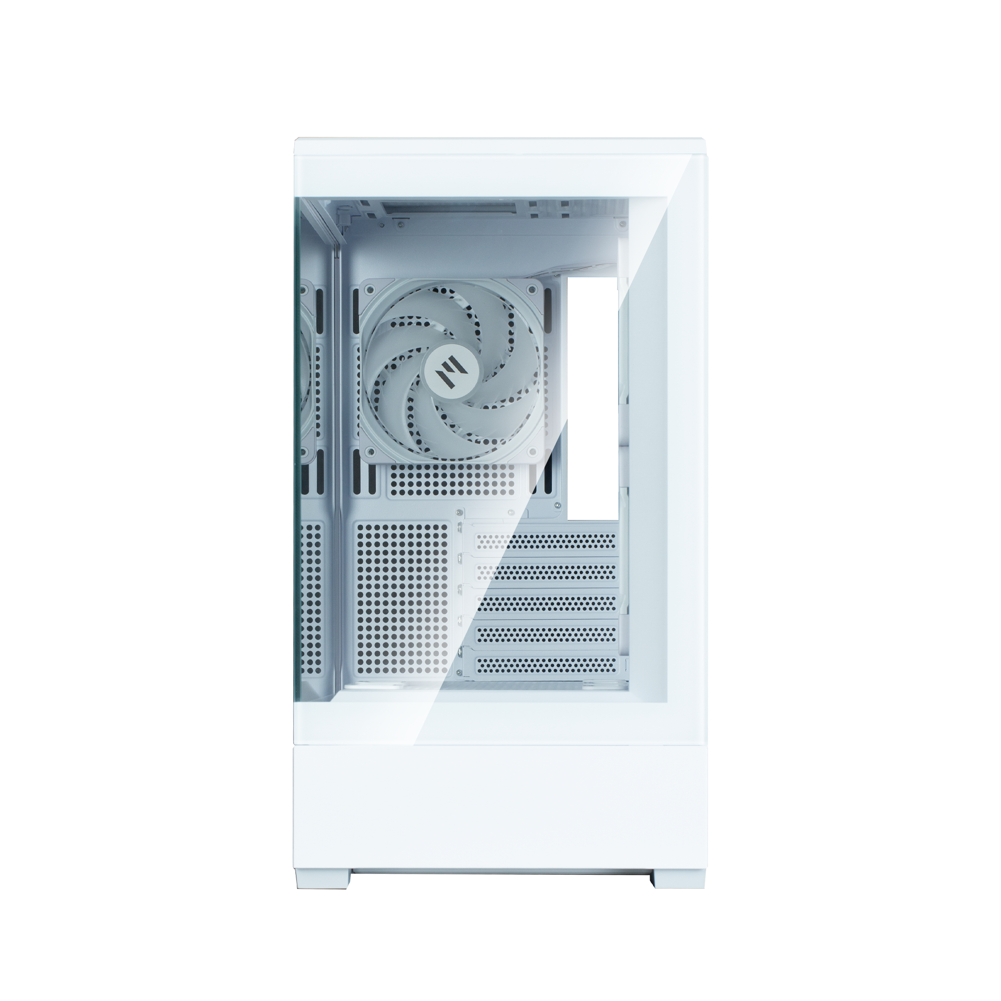 CARCASA Zalman "P30 v2", mini tower, gaming, fara sursa, suporta 9xfan, 3xfan inclus, PSU shroud, USB Type-C x 1, USB 3.1 gen1 x 1, audio+mic, 5 sloturi expansiune, alb, "P30 White V2"
