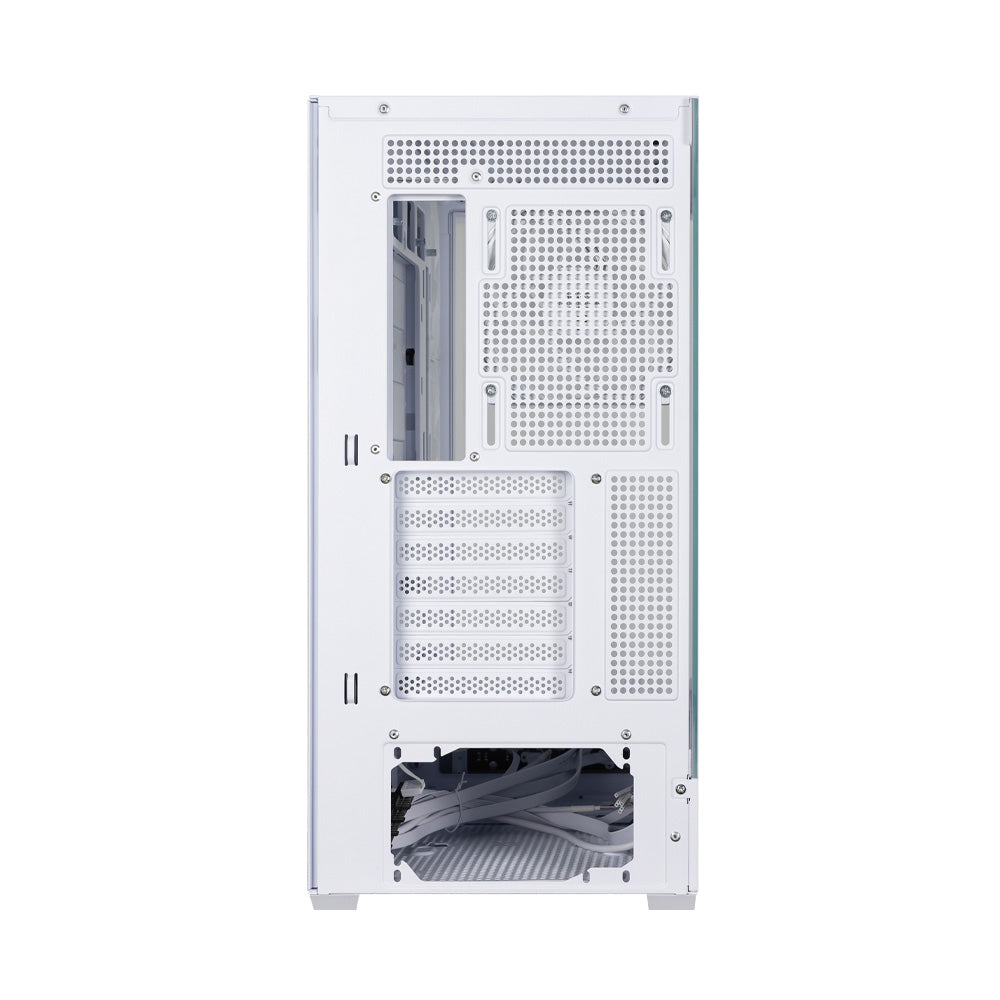 CARCASA Zalman "P40 DS", middle tower, gaming, fara sursa, suporta 10xfan, 4xfan inclus, PSU shroud, display 9.1inch, MB BTF, USB Type-C x 1, USB 3.1 gen1 x 2, audio+mic, alb, "P40 DS White"