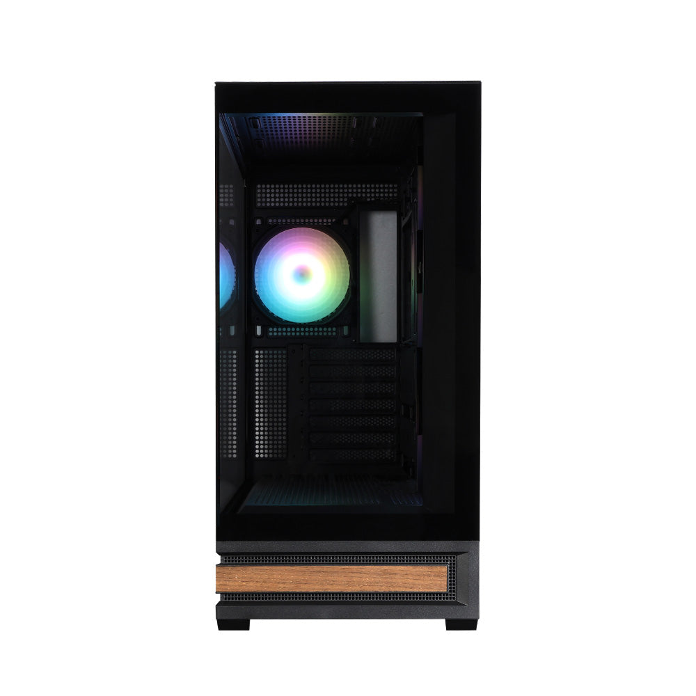 CARCASA Zalman "P40 NAMU", middle tower, gaming, fara sursa, suporta 10xfan, 4xfan inclus, PSU shroud, afisaj electronic, USB Type-C x 1, USB 3.1 gen1 x 2, audio+mic, 7 sloturi expansiune, negru, "P40 NAMU Black"