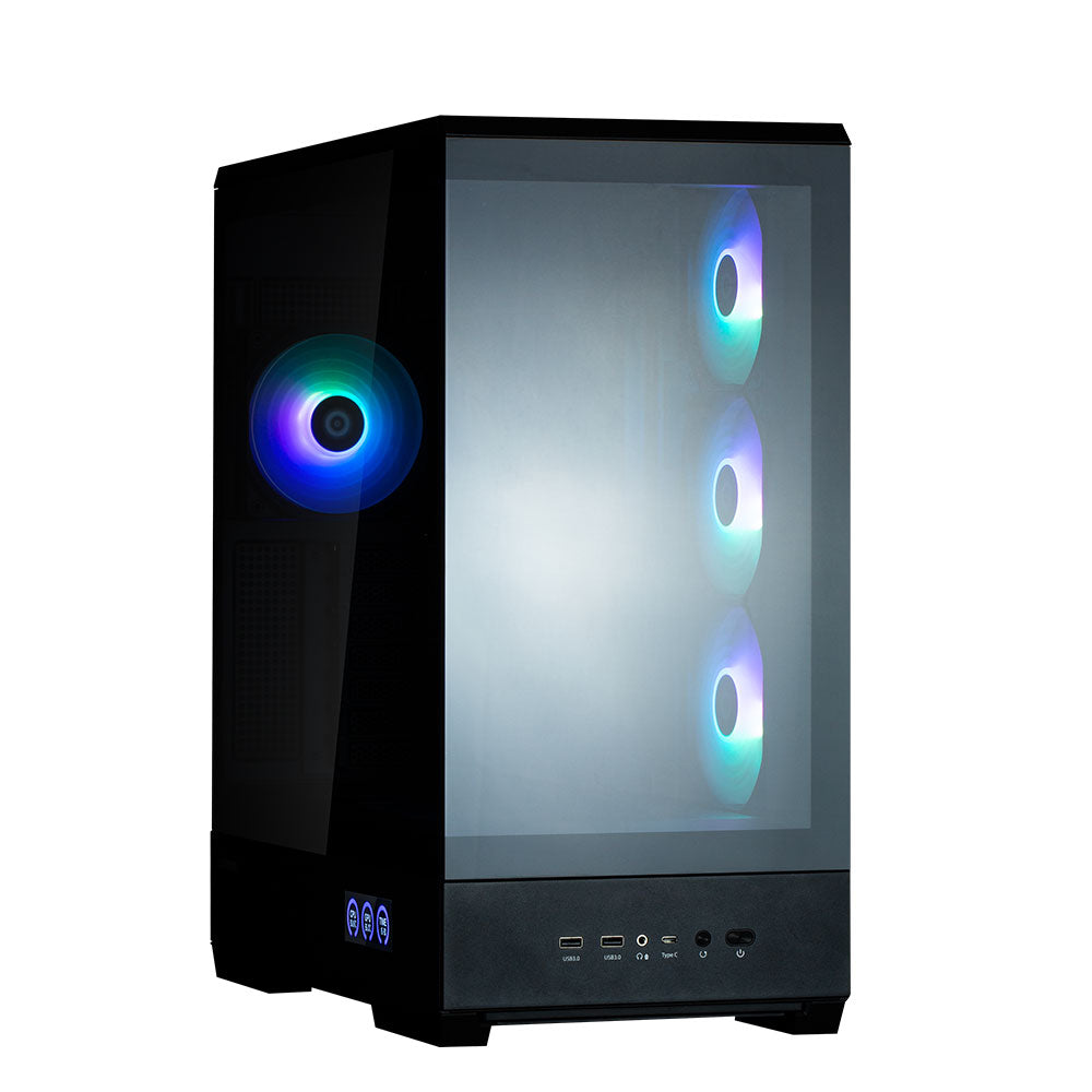 CARCASA Zalman "P50", middle tower, gaming, fara sursa, suporta 10xfan, 1xfan inclus, PSU shroud, USB 3.1 gen1 x 2, audio+mic, 7 sloturi expansiune, negru, "P50 Black"