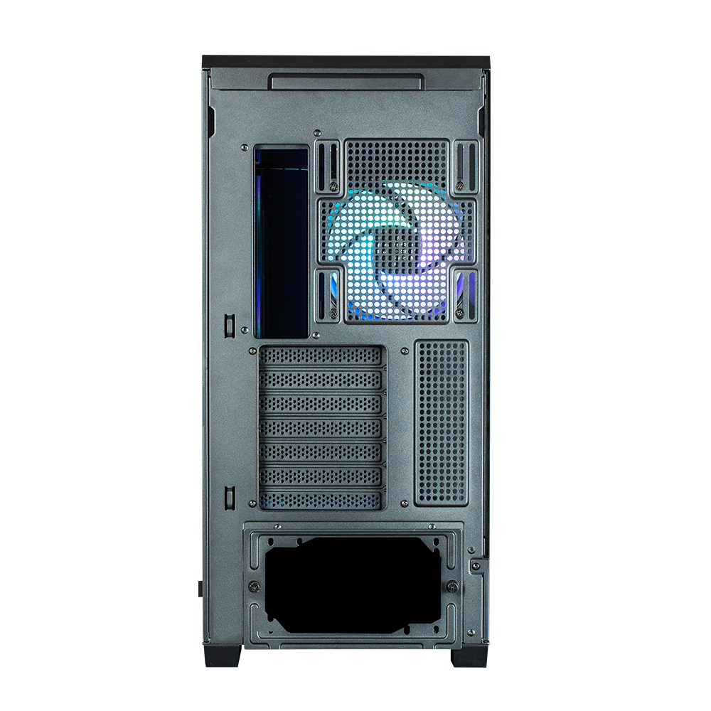 CARCASA Zalman "P50", middle tower, gaming, fara sursa, suporta 10xfan, 1xfan inclus, PSU shroud, USB 3.1 gen1 x 2, audio+mic, 7 sloturi expansiune, negru, "P50 Black"