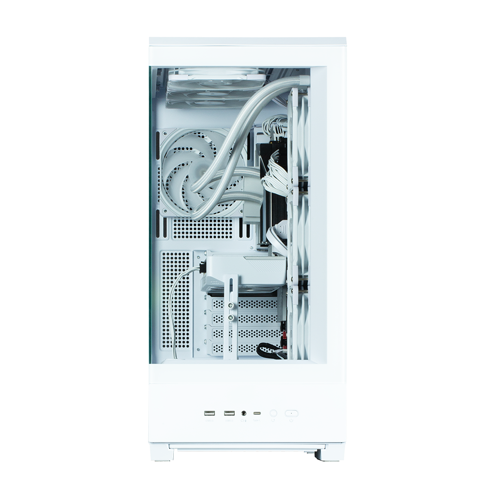 CARCASA Zalman "P50 DS", middle tower, gaming, fara sursa, suporta 10xfan, 4xfan inclus, PSU shroud, afisaj electronic, USB Type-C x 1, USB 3.1 gen1 x 2, audio+mic, 7 sloturi expansiune, alb, "P50 DS White"