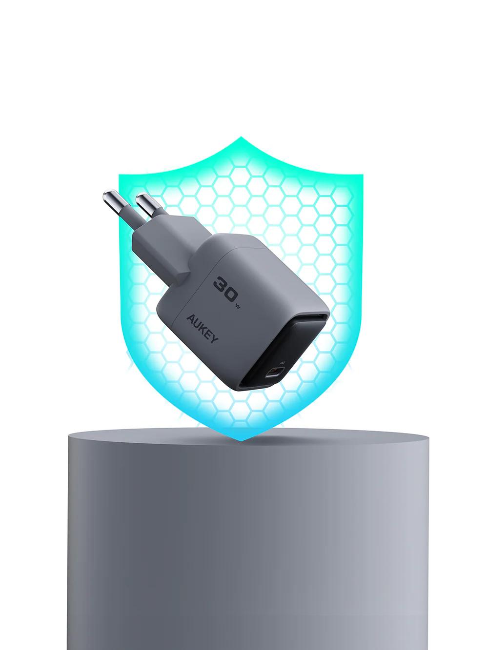 MOBILE CHARGER WALL 30W/GREY PA-C1 AUKEY "PA-C1"