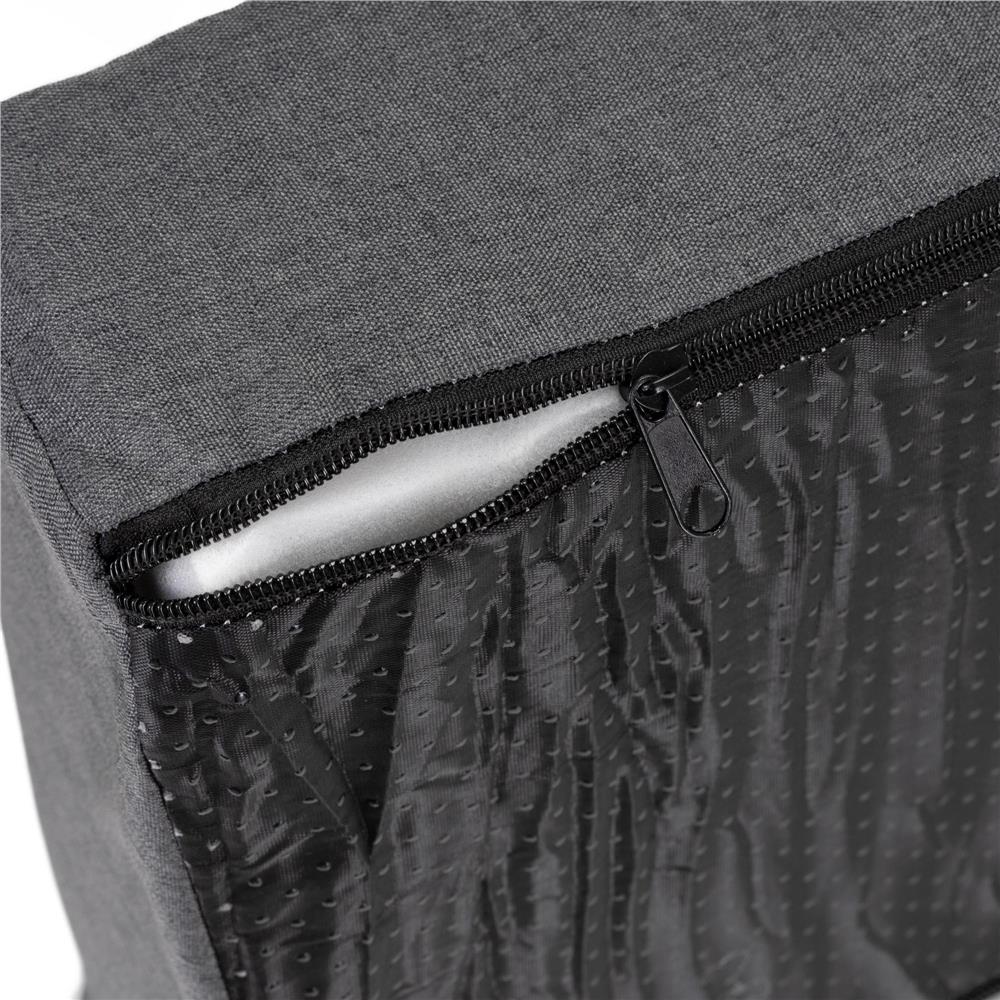 Scara pentru animale de companie, caini sau pisici, 4 trepte, antiderapanta, husa detasabila, inaltime 40 cm, gri inchis