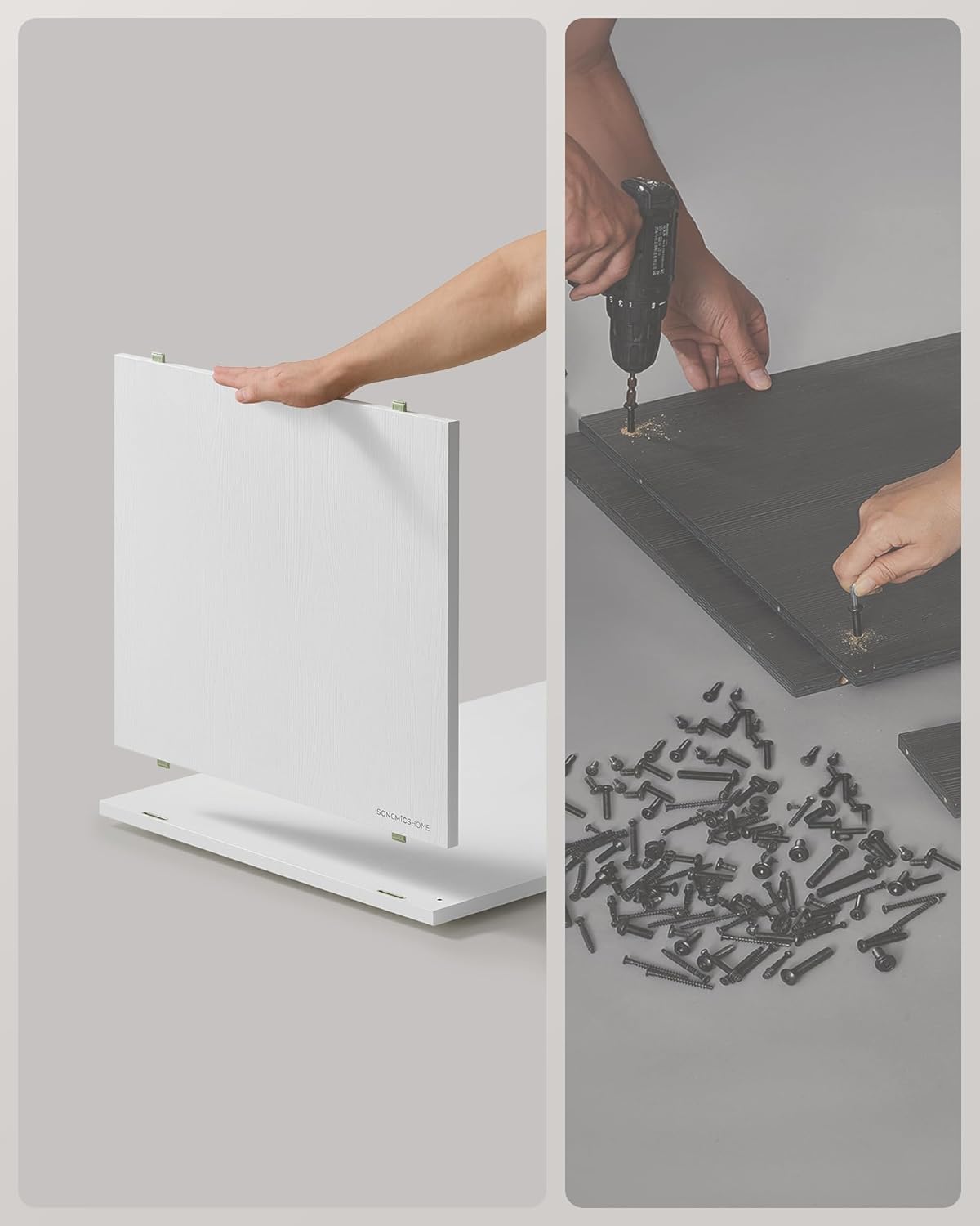 SONGMICS Dulap pentru litiera pisici, montaj rapid fara scule, design minimalist, PAL, 80x50x50 cm, alb