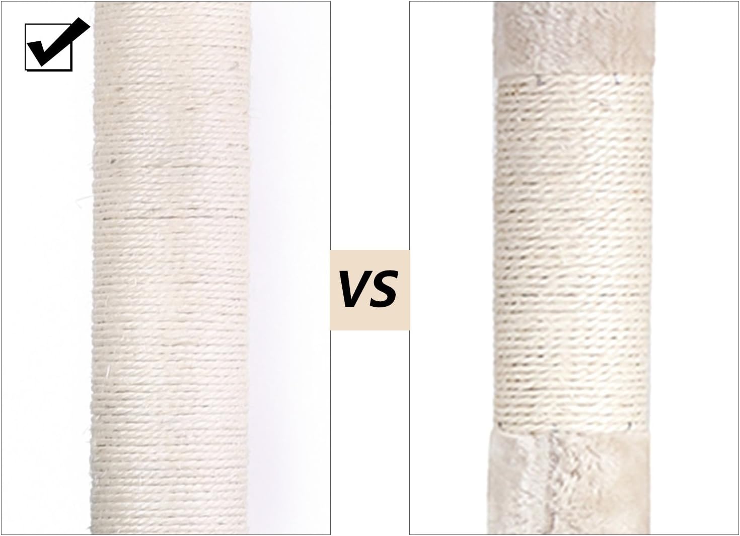 FEANDREA Ansamblu de joaca pentru pisici 152 cm cu stalpi sisal, 2 casute, cos plus si platforme, bej