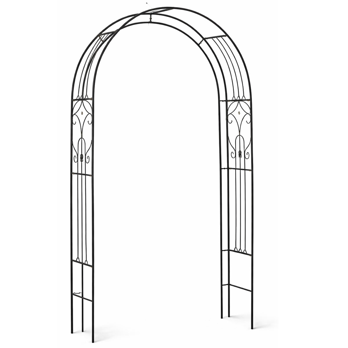 Pergola gradina pentru plante cataratoare, structura din otel, 145x38x240 cm, verde