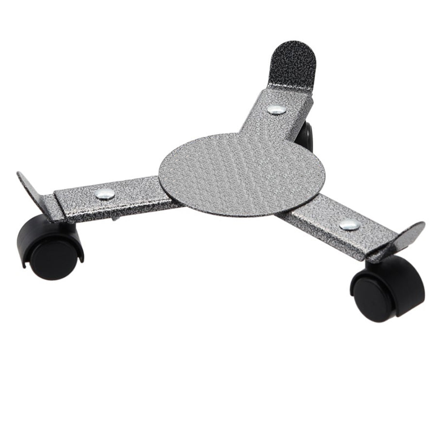 Suport ghiveci cu roti pentru plante, diametru reglabil 22-30 cm, inaltime 7 cm, negru