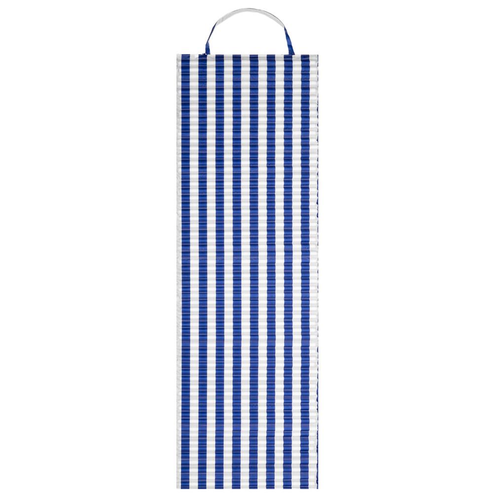 Saltea plaja pliabila din spuma EPE, cu maner si prindere, 180x60x1 cm, albastru cu dungi