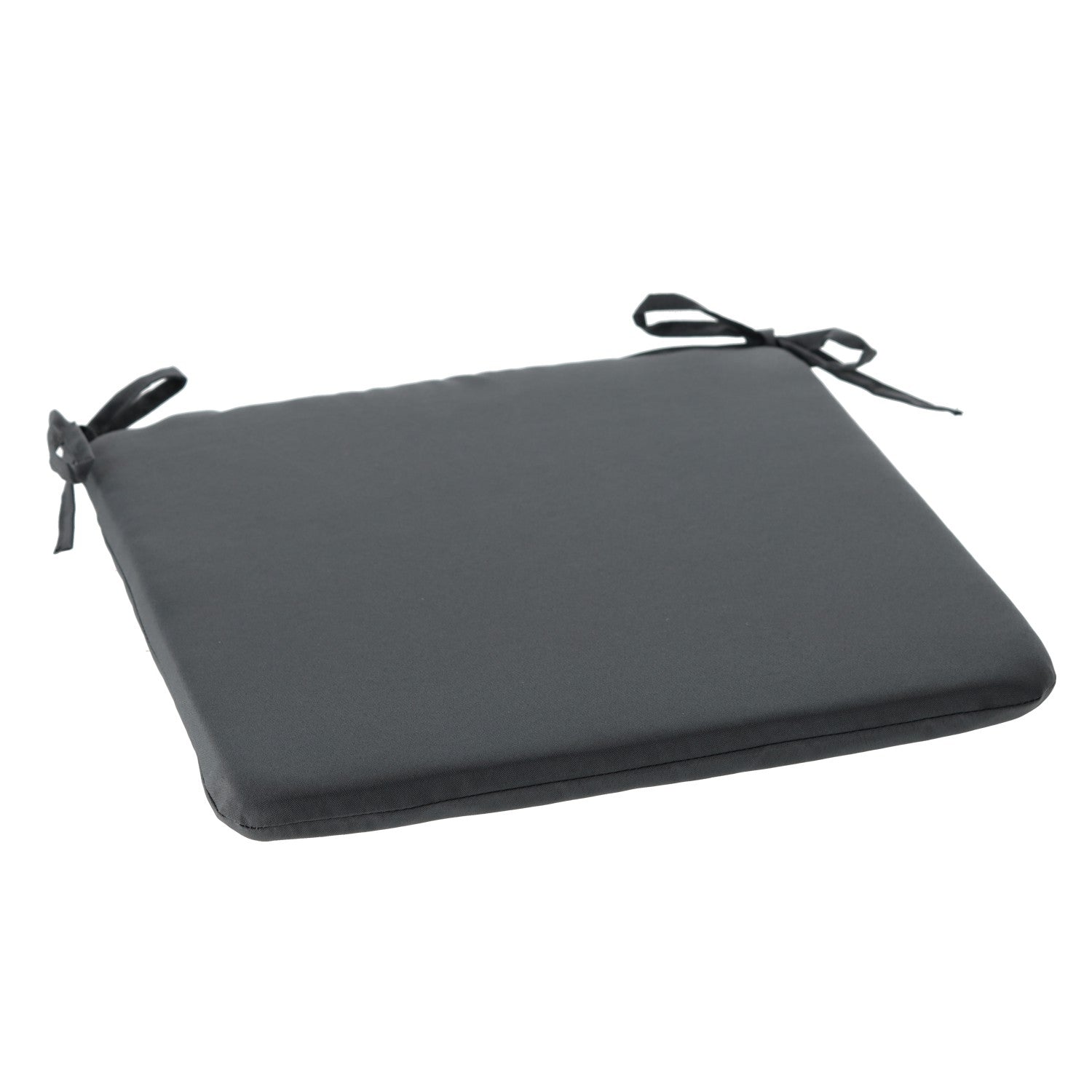Perna scaun 40x40x3 cm, poliester impermeabil, cu fermoar si prindere, gri inchis