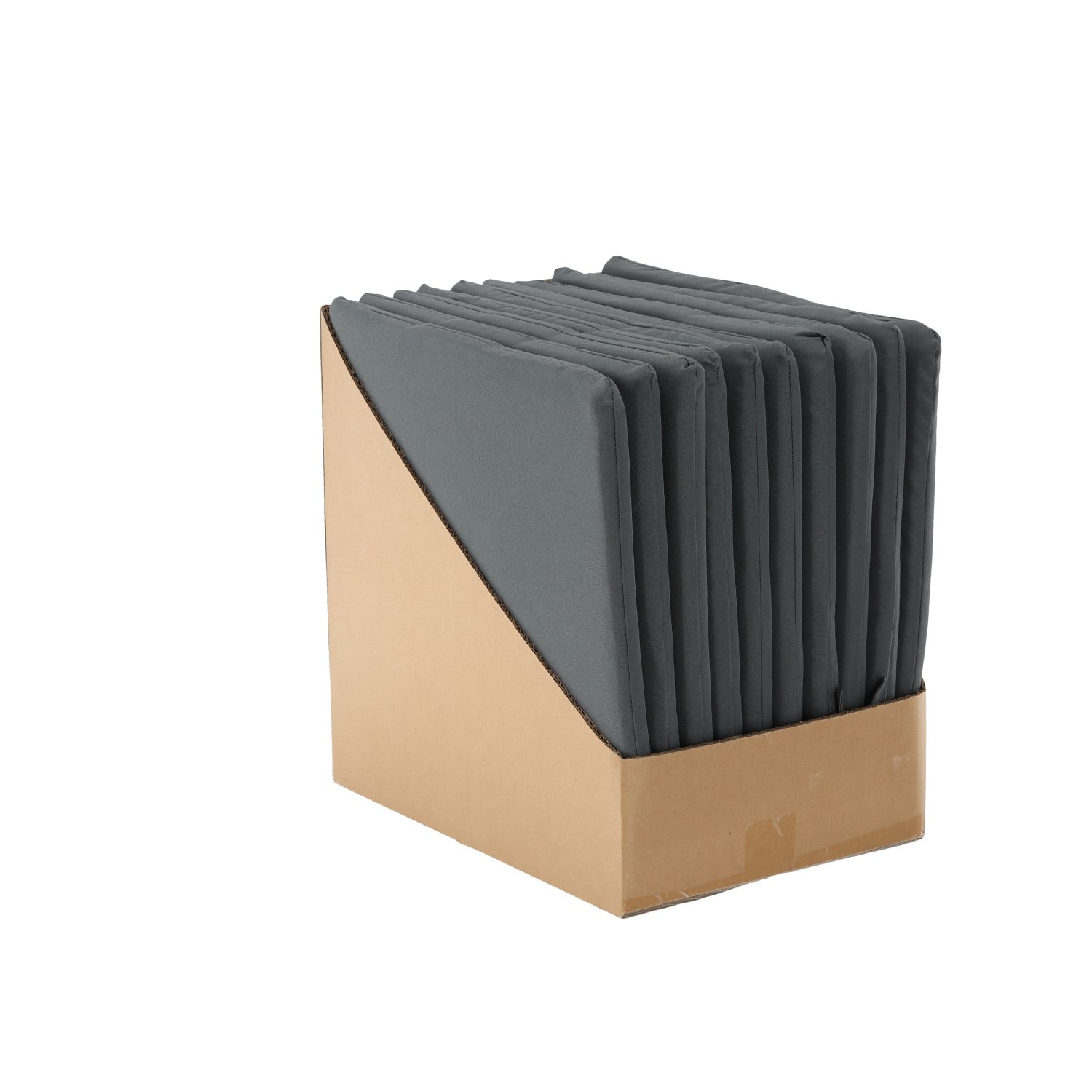 Perna scaun 40x40x3 cm, poliester impermeabil, cu fermoar si prindere, gri inchis