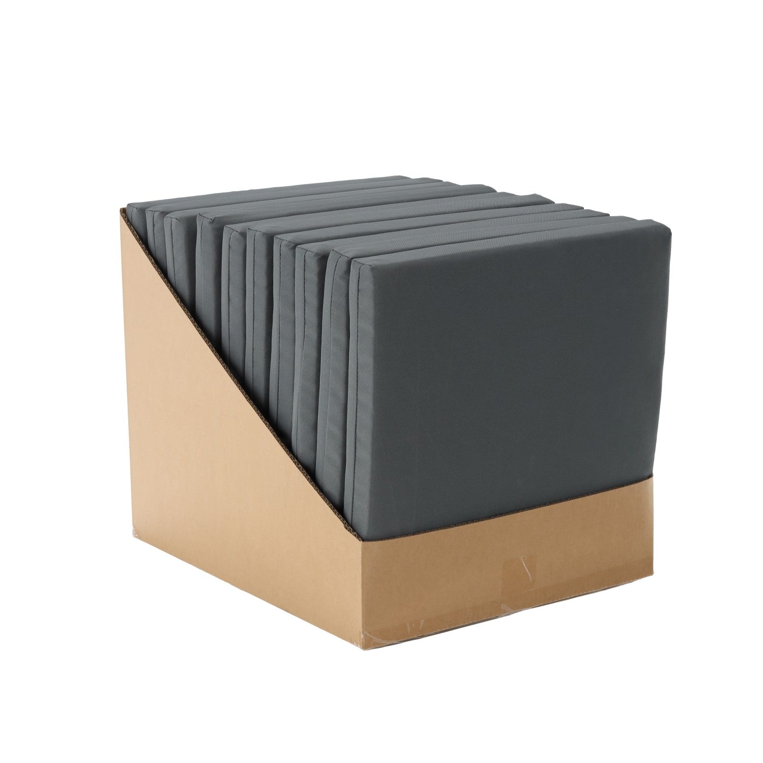 Perna scaun 40x40x5 cm, poliester impermeabil, cu fermoar si prindere, gri inchis
