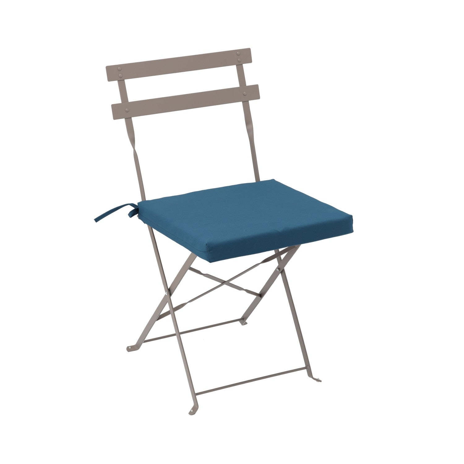 Perna scaun 40x40x5 cm, poliester impermeabil, cu fermoar si prindere, albastra