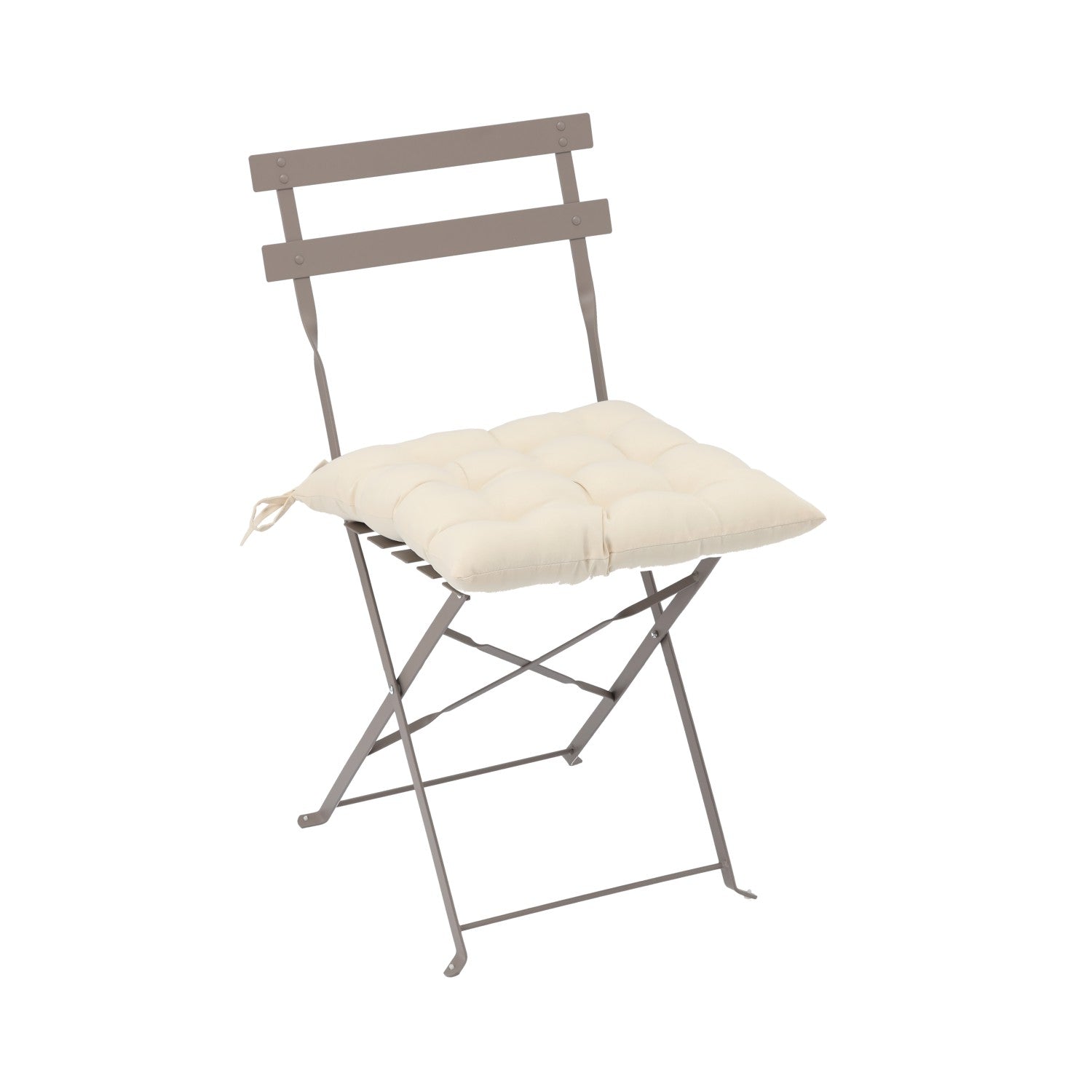 Perna scaun 40x40x6 cm, matlasata, poliester impermeabil, cu prindere, bej