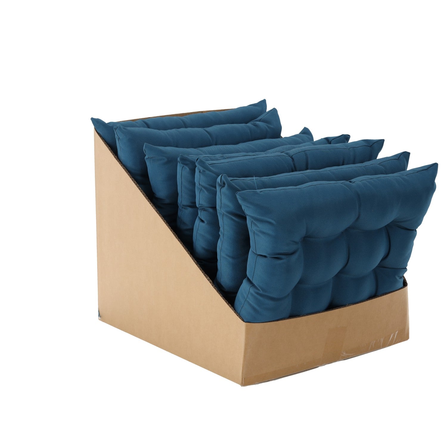 Perna scaun 40x40x6 cm, matlasata, poliester impermeabil, cu prindere, albastra