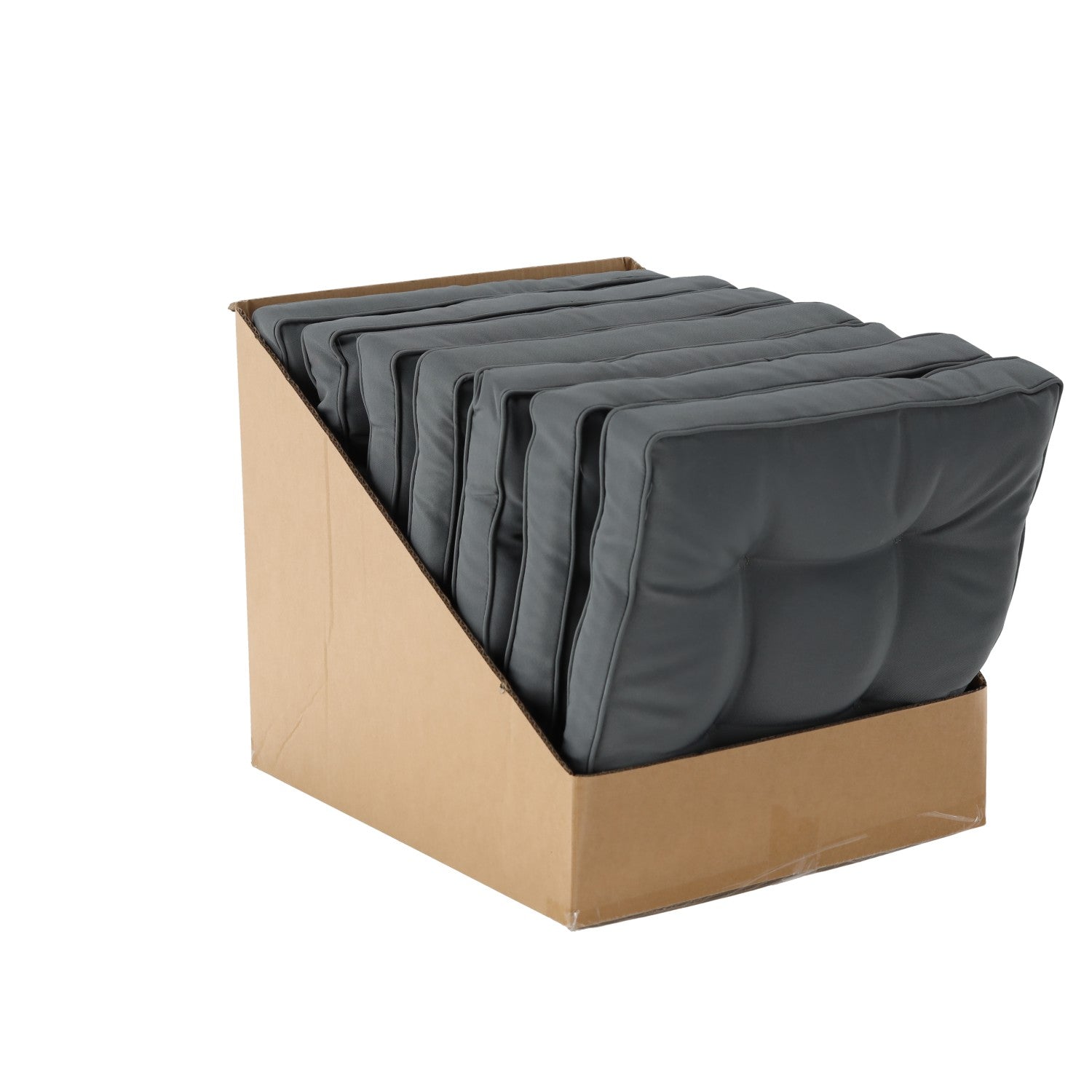 Perna scaun 40x40x6 cm, colturi drepte, poliester impermeabil, cu prindere, gri inchis