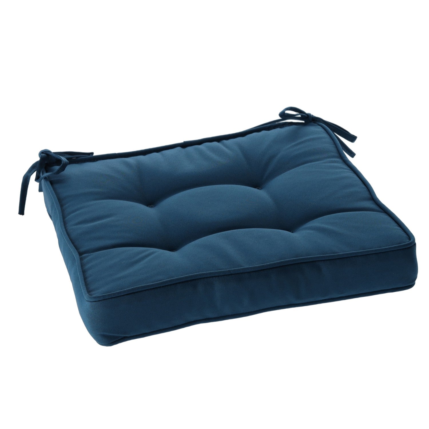 Perna scaun 40x40x6 cm, colturi drepte, poliester impermeabil, cu prindere, albastra