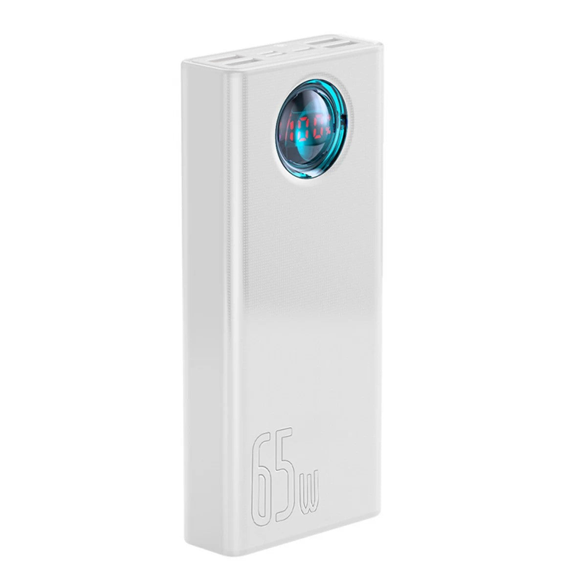 POWER BANK Baseus Ambilight, 30000mAh, PD 3.0 65W, 4 x USB; 1 x USB Type-C, digital display pt. status baterie, total 3A, alb, "PPLG000102" - 6932172613617