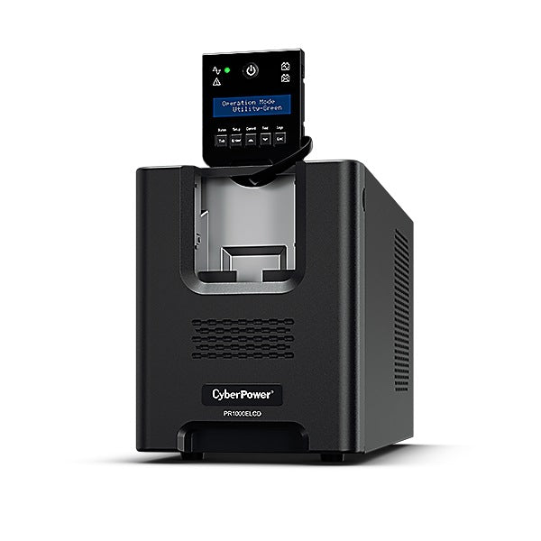UPS CYBER POWER Line Int. cu Sinusoida Pura,tower,1000VA/900W,AVR,8xIEC,LCD,1xRBP0106,Backup 4-12 min,incarcare 8h,USB,RS232,GreenP,serie PR "PR1000ELCD"