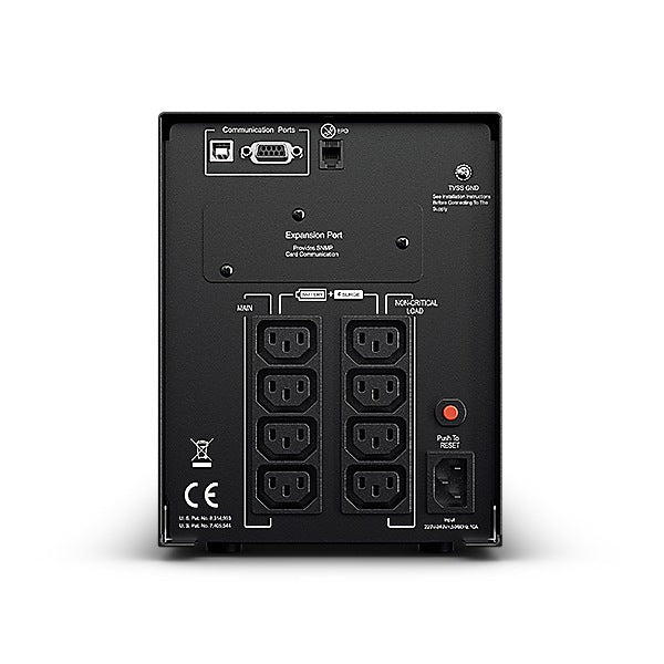 UPS CYBER POWER Line Int. cu Sinusoida Pura,tower,1000VA/900W,AVR,8xIEC,LCD,1xRBP0106,Backup 4-12 min,incarcare 8h,USB,RS232,GreenP,serie PR "PR1000ELCD"