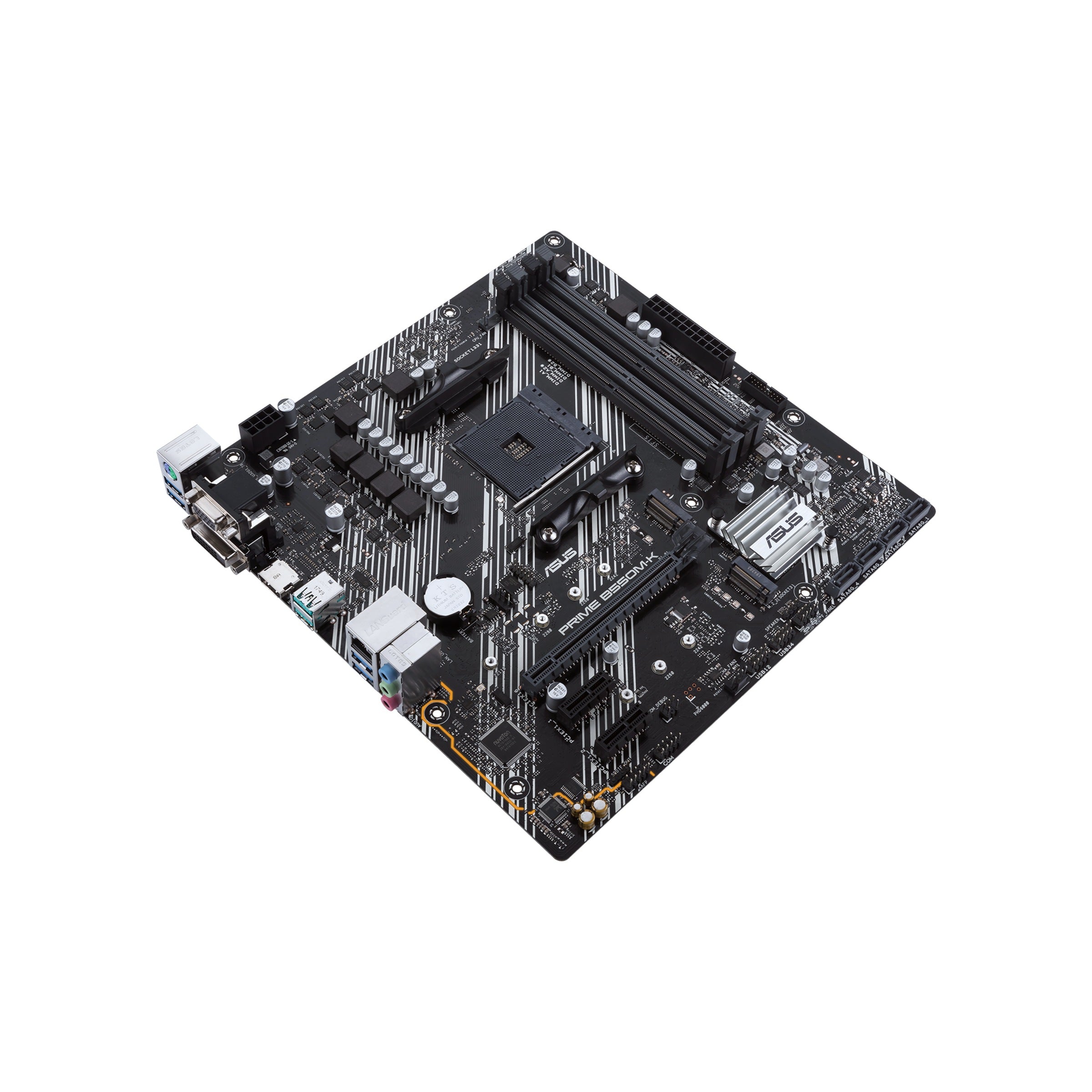 PLACA de BAZA Asus "PRIME B550M-K", skt AM4, mATX, AMD B550, 4 x DDR4, max. 128 GB, 4 x SATA, 3 x M.2, 7.1, "PRIME B550M-K"